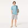 חולצה קצרה טורקיז אוקלי OAKLEY BARK SUN TEE PACIFIC דוגמן מקדימה יד בכיס