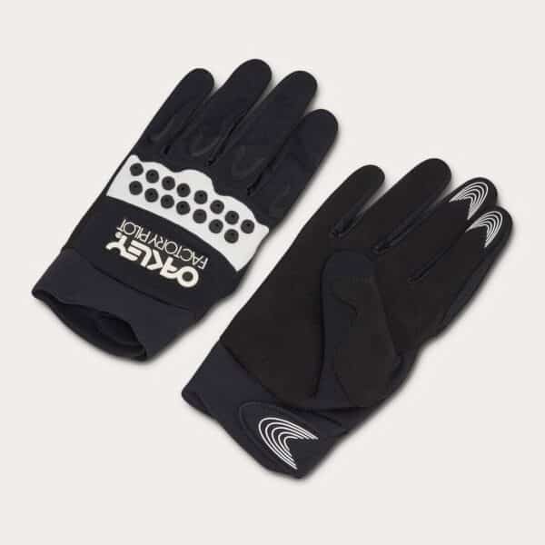 כפפות רכיבה אוקלי שחור/לבן SWITCHBACK MTB GLOVE 2.0 שני הכיוונים של הכפפה