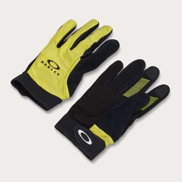 כפפות רכיבה אוקלי צהוב OAKLEY ALL MOUNTAIN MTB GLOVE שני צדדי הכפפה