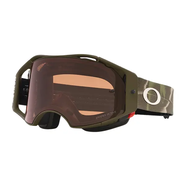 משקף אבק לאופניים OAKLEY AIRBRAKE MTB DK BRUSH CAMO W/PRIZM BRONZE מקדימה פונה שמאלה