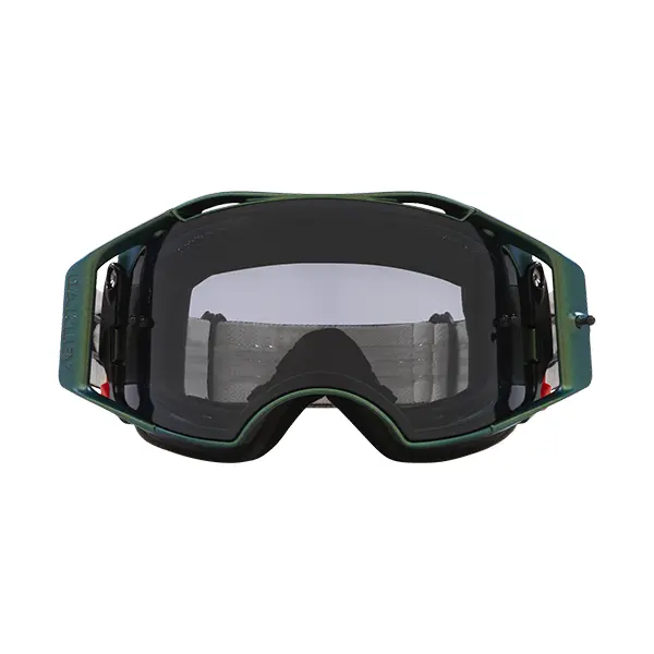 משקף אבק לאופניים OAKLEY AIRBRAKE MTB BLACK GREEN W/LIGHT GREY מקדימה