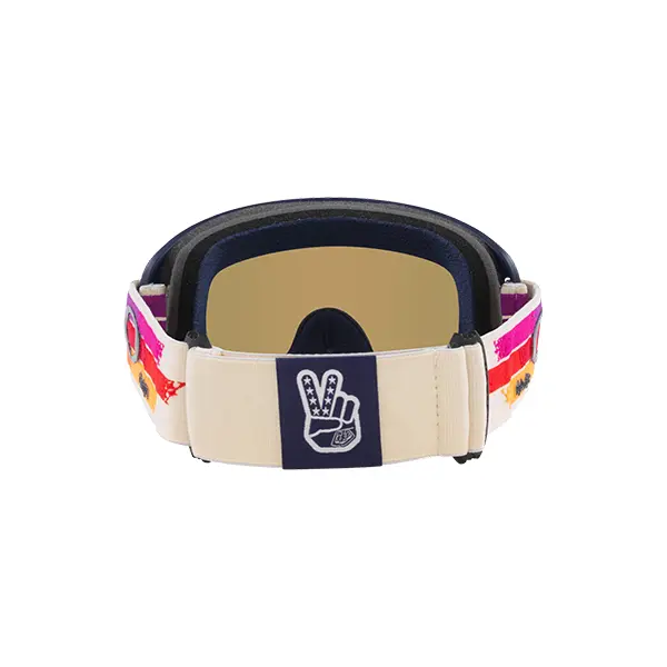 משקף אבק אוקלי כחול/ לבן OAKLEY O FRAME 2.0 PRO TLD VANILLA SUNRISE מאחורה