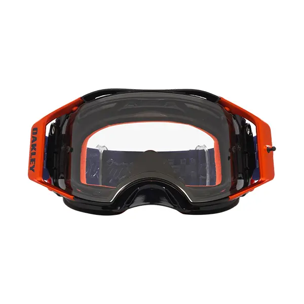 משקף אבק אוקלי כתום/כחול OAKLEY AIRBRAKE MX TLD NAVY SUNRISE מקדימה