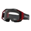 משקפי Oakley Airbrake MTB אדום – עדשה שקופה ועיצוב Red Lightning בגרסת TLD