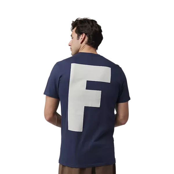 חולצה קצרה פוקס כחול – FOX Big F Premium דוגמן גב