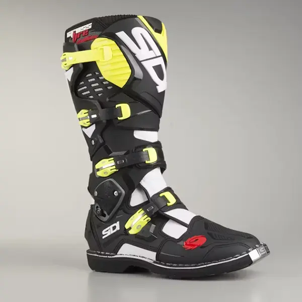 מגפיים לשטח שחור\לבן SIDI CROSSFIRE 3 צד ימין מהצד