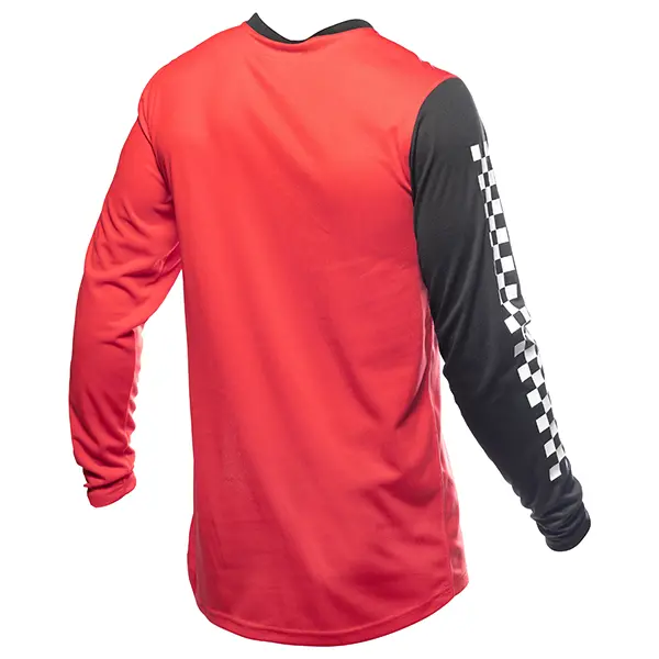 חולצת רכיבה פסטהאוס אדום/שחור - Fasthouse Carbon Method LS Jersey Red/Black מאחורה