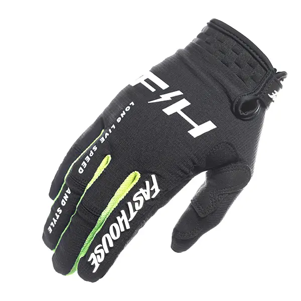 כפפות רכיבה פסטהאוס שחור ניאון – Fasthouse Elrod Nitro Glove Black Neon צד ימין