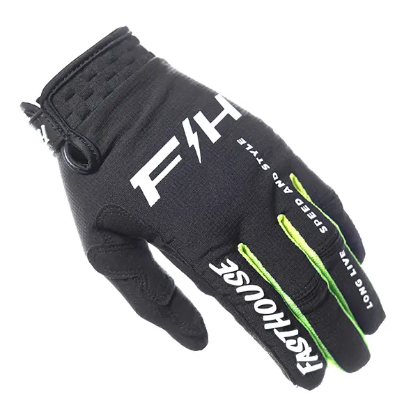כפפות רכיבה פסטהאוס שחור ניאון – Fasthouse Elrod Nitro Glove Black Neon צד שמאל