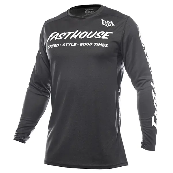 חולצת רכיבה פסטהאוס שחור – Fasthouse Elrod Torque LS Jersey Black מקדימה