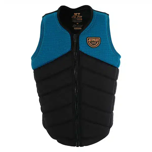 אפוד ציפה Jetpilot X1 MAX FE – מבט קדמי בצבע כחול/שחור עם רוכסן YKK קדמי