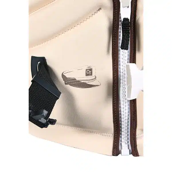 אפוד ציפה Jetpilot Quantum X-Cory בצבע קרם עם רוכסן קדמי ועיצוב גמיש במיוחד תקריב