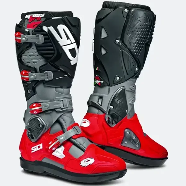 מגפיים לשטח אדום\שחור\אפור SIDI CROSSFIRE 3 SRS זוג פונה ימינה