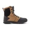 מגפי Fox Ranger ADV Boot מבט קדמי תקריב על רצועות אבזם האלומיניום מבט צד על אזור הקרסול עם מיגון TPU סוליית גומי ADV Grip של מגפי Fox Ranger