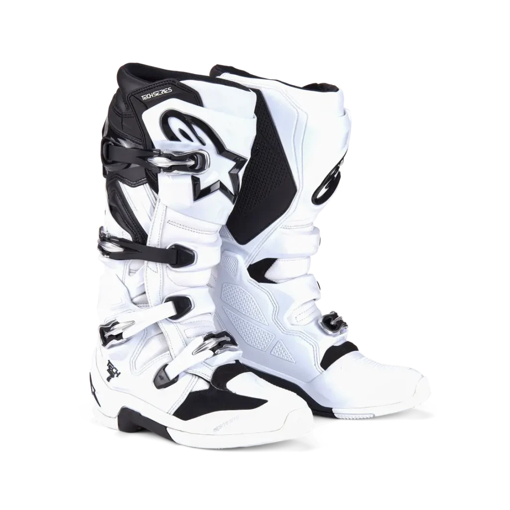 מגפיים אלפינסטארס טק 7 לבן/שחור - Alpinestars Tech 7 Boots White/Black