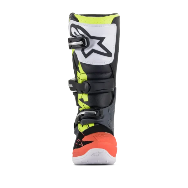 מגפיים לילדים אלפינסטארס טק 7s אפור/אדום/צהוב - Alpinestars Tech 7s Youth Gray/Red/Yel מבט קידמי