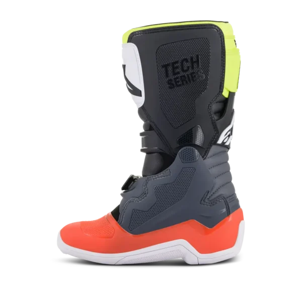 מגפיים לילדים אלפינסטארס טק 7s אפור/אדום/צהוב - Alpinestars Tech 7s Youth Gray/Red/Yel צד פנימי והגנת TPU