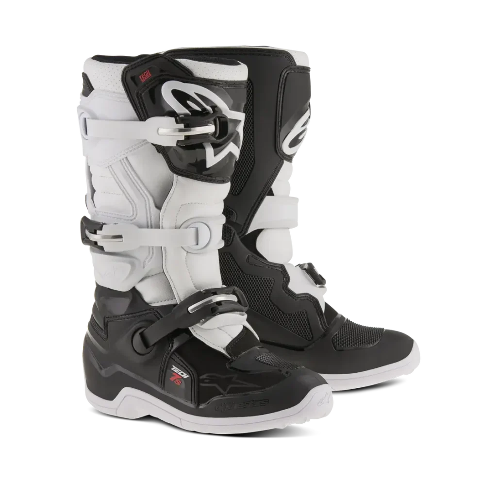 מגפיים לילדים אלפינסטארס טק 7s שחור/לבן - Alpinestars Tech 7s Youth Black/White