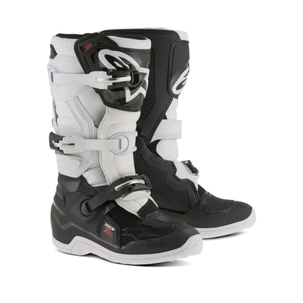 מגפיים לילדים אלפינסטארס טק 7s שחור/לבן - Alpinestars Tech 7s Youth Black/White