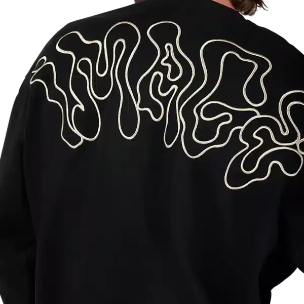 סווטשירט פוקס HELLO FUTURE שחור – עיצוב אחורי מקרוב