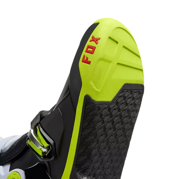 מגפי רכיבה פוקס אדום שחור לבן – FOX RACING MOTION HELLO FUTURE BOOT תקריב סוליה