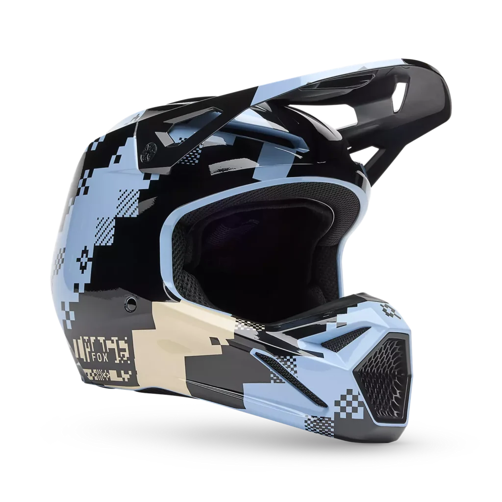 קסדת שטח פוקס תכלת – FOX V1 DIGI IMAGE Helmet Light Slate