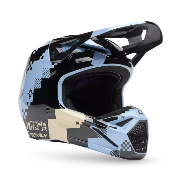 קסדת שטח פוקס תכלת – FOX V1 DIGI IMAGE Helmet Light Slate