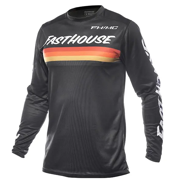 חולצת רכיבה פסטהאוס שחור – Fasthouse Carbon Force LS Jersey מקדימה