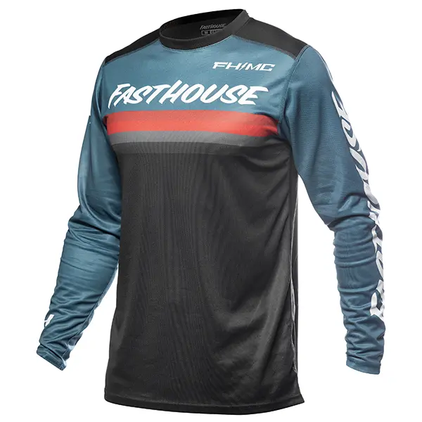 חולצת רכיבה פסטהאוס טורקיז – Fasthouse Carbon Force LS Jersey מקדימה