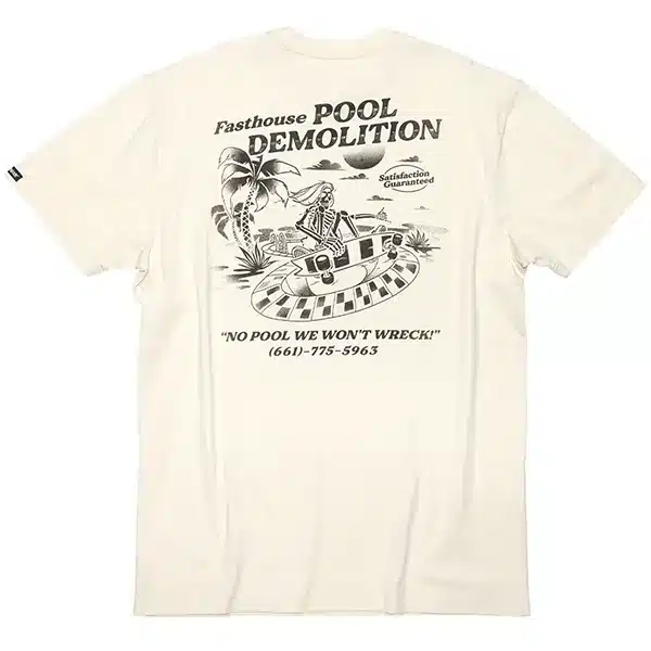 חולצת טי פסטהאוס נטורל - Fasthouse Demolition SS Tee Natural מאחורה