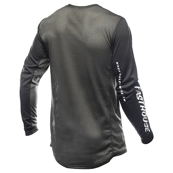 חולצת רכיבה פסטהאוס שחור/אפור – Grindhouse AirCooled Ramble LS Jersey Black/Gray מאחורה
