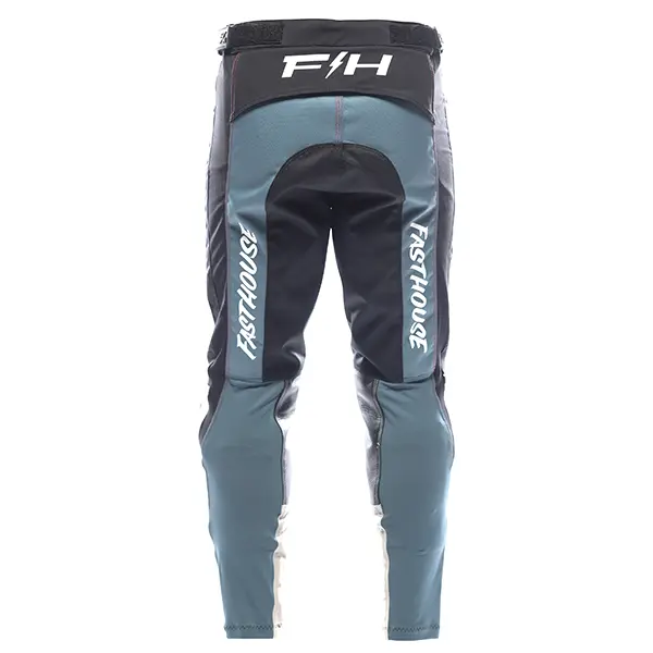 מכנס רכיבה פסטהאוס אפור/שחור/טורקיז - Fasthouse Grindhouse Club Pant Light Gray/Black/Teal מאחורה