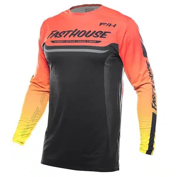 חולצת רכיבה פסטהאוס קורל/שחור – Fasthouse Helix Circuit LS Jersey מקדימה