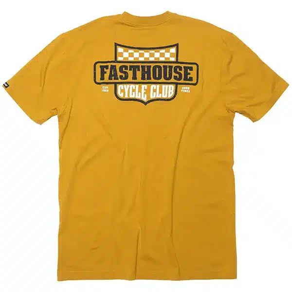 חולצת טי פסטהאוס צהוב - Fasthouse Krest SS Tee Vintage Gold מאחורה