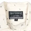 חולצה מכופתרת קצרה פסטהאוס גיר – Fasthouse Retrospect SS Button Up Chalk תווית מקרוב