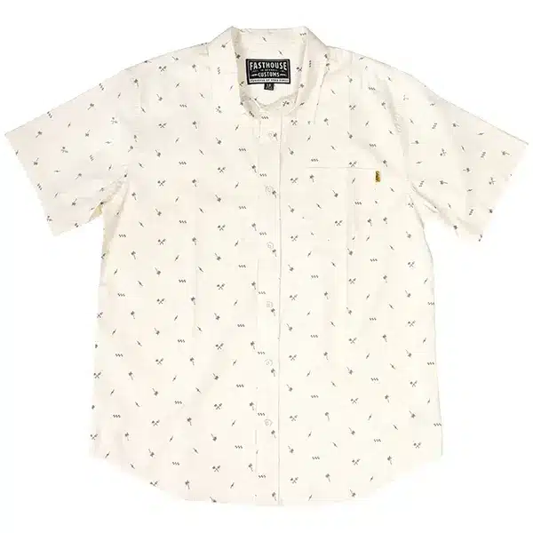 חולצה מכופתרת קצרה פסטהאוס גיר – Fasthouse Retrospect SS Button Up Chalk מקדימה