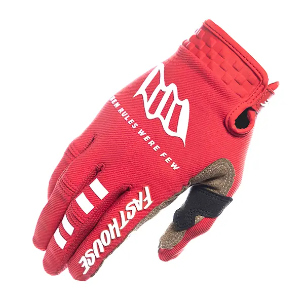 כפפות רכיבה פסטהאוס אדום – Fasthouse Speed ​​Style Ramble Glove Red צד שמאל