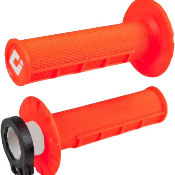 Fluorescent Orange 1/2 Waffle V2 Lock-On Grips ידית גריפ