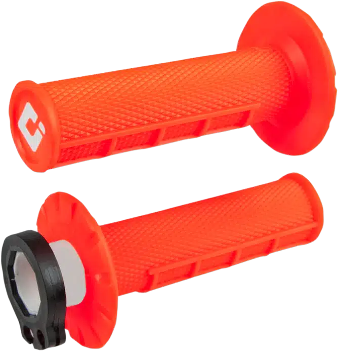 Fluorescent Orange 1/2 Waffle V2 Lock-On Grips ידית גריפ