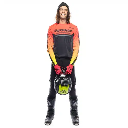 חליפת רכיבה פסטהאוס שחור כתום – Fasthouse Helix Circuit Coral