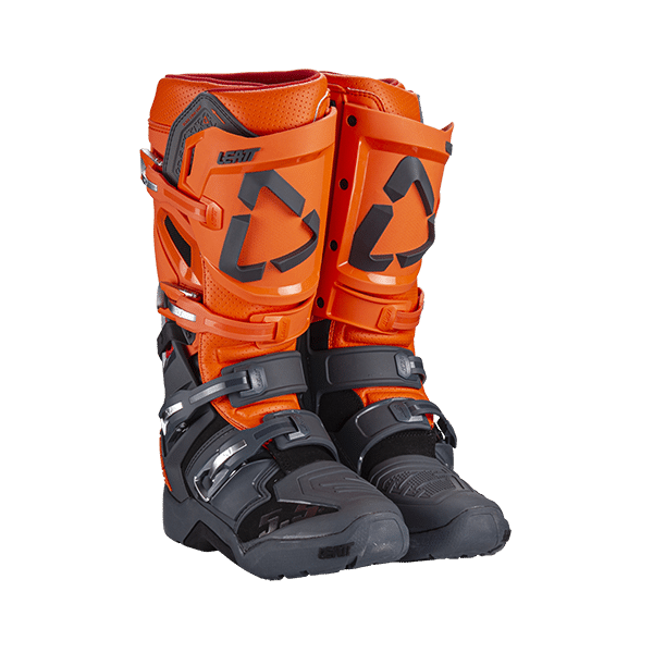 מגפיים ליט אפור/כתום - LEATT 5.5 FLEXLOCK ENDURO BOOTS GREY/ORANGE - 45.5