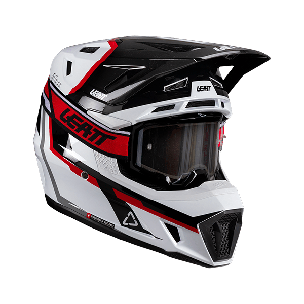 קיט קסדה ומשקף ליט אדום/לבן - LEATT MOTO 7.5 WHITE/RED V26