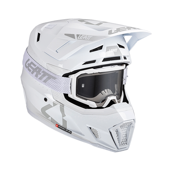 קיט קסדה ומשקף ליט לבן - LEATT MOTO 7.5 WHITE V25