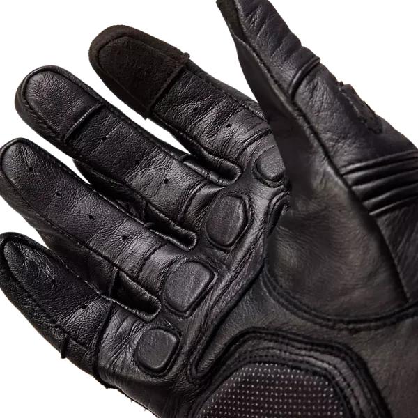 כפפות רכיבה פוקס שחור – FOX BOMBER PRO GLOVE BLK עור פנים הכפפה תקריב