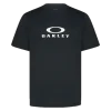 חולצת Oakley Free Ride RC LS Jersey מבט קדמי מבט צד על גזרת Relaxed Fit עם פנלי רשת תקריב על בד Hydrolix™ נושם מבט אחורי על לוגו Oakley והגימור הארוך לגב