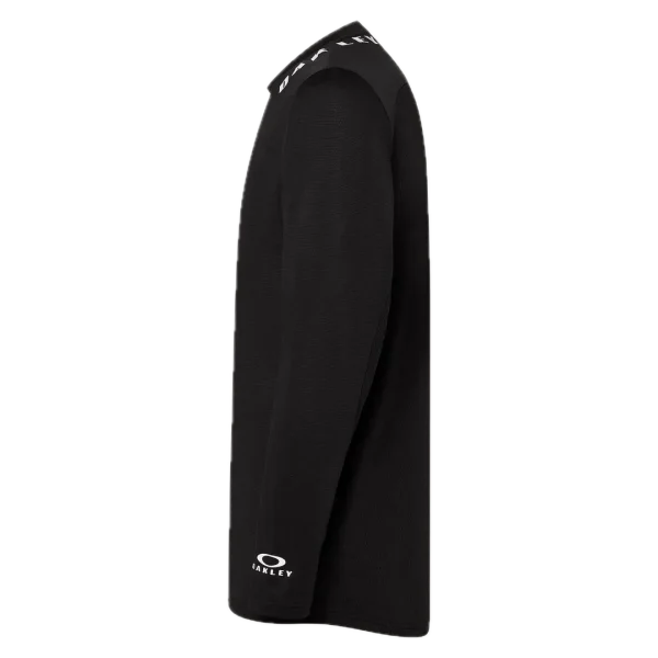 חולצת Oakley Free Ride RC LS Jersey מבט קדמי מבט צד על גזרת Relaxed Fit עם פנלי רשת תקריב על בד Hydrolix™ נושם מבט אחורי על לוגו Oakley והגימור הארוך לגב