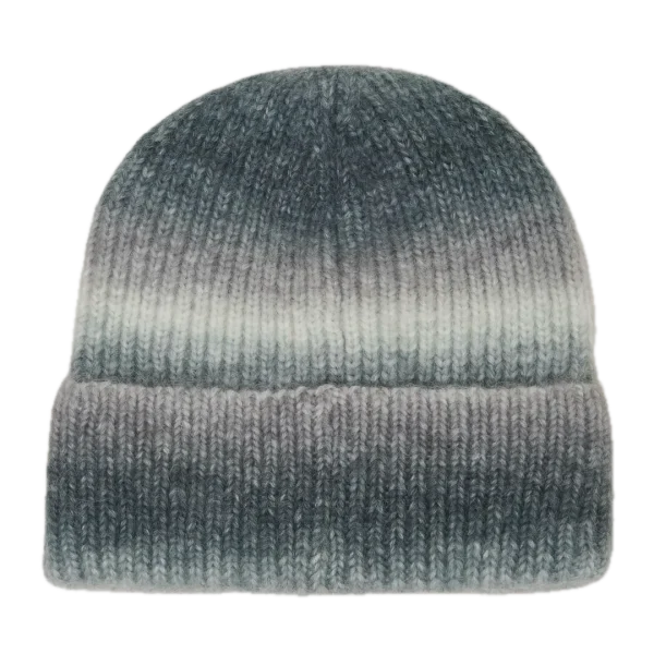 מבט צד על דוגמת ה־Gradient בכובע מבט אחורי על סריג הכובע והגימור האלסטי