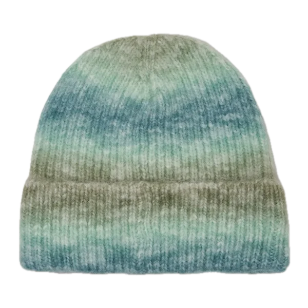 תקריב על לוגו Oakley Ellipse רקום בחזית מבט צד על דוגמת ה־Gradient בכובע מבט אחורי על סריג הכובע והגימור האלסטי