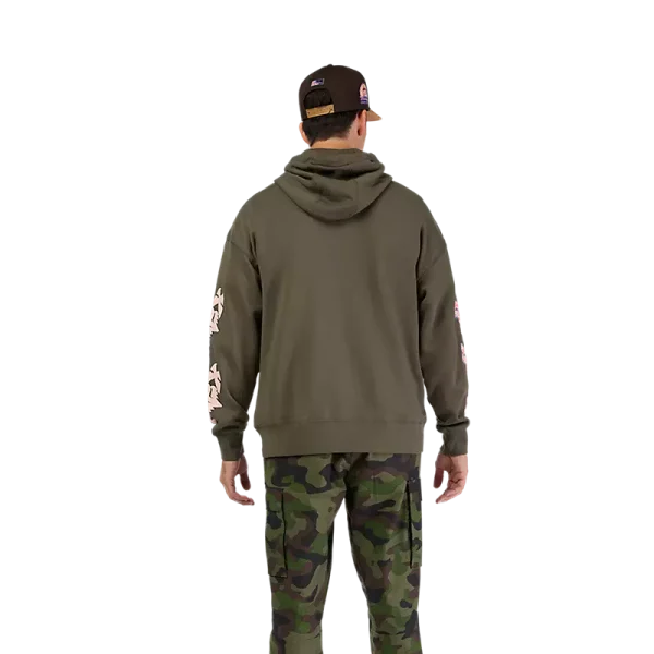 קפוצ'ון FOX Racing Pro Circuit ירוק זית – מבט אחורי