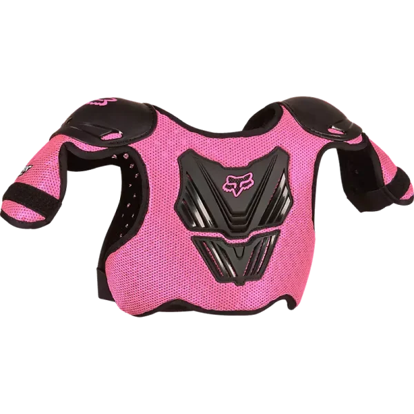 מגן חזה ילדים פוקס שחור ורוד – FOX Peewee Titan Roost Deflector גב